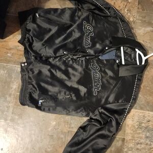 Louis Vuitton Black Quilted Satin Jacket with Tag